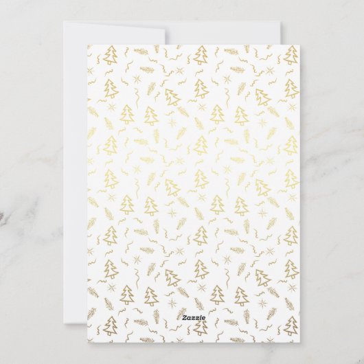 Trendy Always Bright Gold Script Foto Weihnachten  (Rückseite)