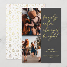 Trendy Always Bright Gold Script Foto Weihnachten 
