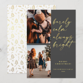 Trendy Always Bright Gold Script Foto Weihnachten 
