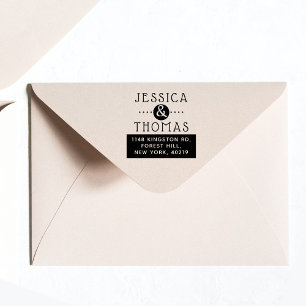 Trendy Ampersand Individuelle Name & Adresse Permastempel