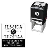 Trendy Ampersand Individuelle Name & Adresse Permastempel (Beispiel)