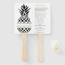 Trendy Ananas EDITABLE COLOR Hochzeitsprogramm