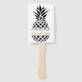 Trendy Ananas EDITABLE COLOR Hochzeitsprogramm Fächer (Vorderseite)