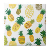 Trendy-Ananas-Muster Fliese (Vorderseite)