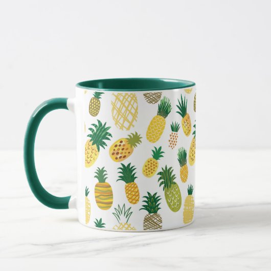 Trendy-Ananas-Muster Tasse (Links)