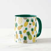 Trendy-Ananas-Muster Tasse (VorderseiteRechts)