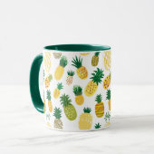Trendy-Ananas-Muster Tasse (Vorderseite Links)