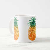 Trendy Ananas-Weiß 325-ml-klassische weiße Tasse (Vorderseite Links)