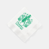 Trendy "AND DID" Blue Graduation Party Napkins Serviette (Ecke)