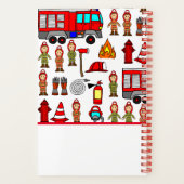 Trendy and Niedlich Red Fire Motor Fighters School Notizblock (Rückseite)