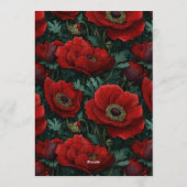 Trendy Anemones Aesthetic Women Birthday Einladung (Rückseite)