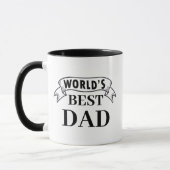 Trendy Angesagt World's Best Vater, Personalisiert Tasse (Links)
