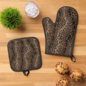 Trendy Animal All-Over Print kitchen mitts Ofenhandschuh & Topflappen-Set (Oben Unten)