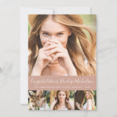 Trendy Animal Print Foto Collage Abschluss Ankündigung (Vorderseite)