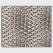Trendy Animal Print Leopard Muster Geschenkpapier (Flach)