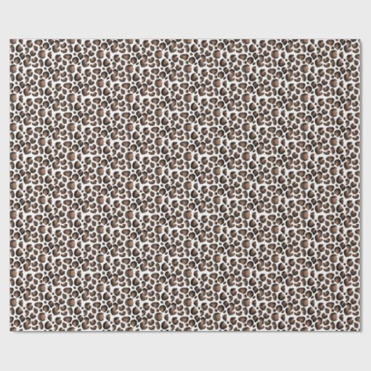 Trendy Animal Print Leopard Muster Geschenkpapier (Flach)