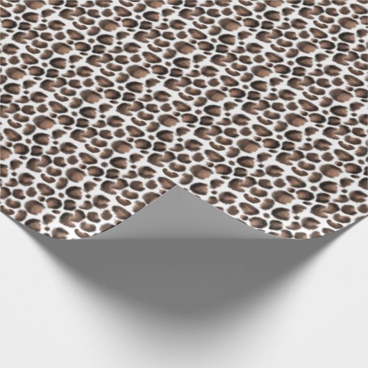 Trendy Animal Print Leopard Muster Geschenkpapier (Ecke)