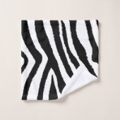 Trendy Animal Print Zebra Nahtloses Muster Badhandtuch Set (Waschlappen)
