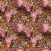 Trendy animal skin leopard watercolor gift bag mittlere geschenktüte