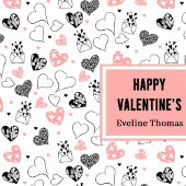 Trendy Anniversary Love Art Hand Drawn Gift Bag Große Geschenktüte