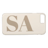 trendy Antique White with Monogram Case-Mate Case-Mate iPhone Hülle (Rückseite (Horizontal))