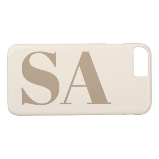 trendy Antique White with Monogram Case-Mate Case-Mate iPhone Hülle (Rückseite (Horizontal))