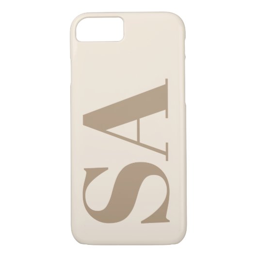 trendy Antique White with Monogram Case-Mate Case-Mate iPhone Hülle (Rückseite)