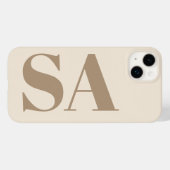 trendy Antique White with Monogram Case-Mate iPhone Hülle (Rückseite (Horizontal))