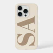 trendy Antique White with Monogram Case-Mate iPhone Hülle (Rückseite)