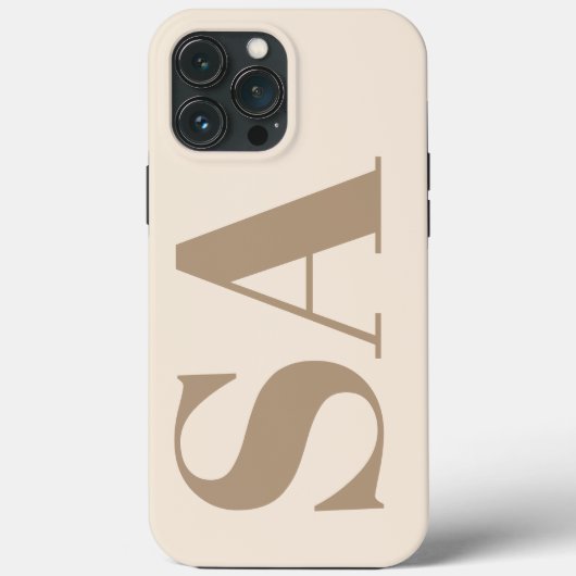 trendy Antique White with Monogram Case-Mate iPhone Hülle (Rückseite)