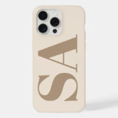 trendy Antique White with Monogram Case-Mate iPhone Hülle (Rückseite)