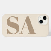 trendy Antique White with Monogram Case-Mate iPhone Hülle (Rückseite (Horizontal))