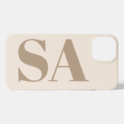 trendy Antique White with Monogram Case-Mate iPhone Hülle (Rückseite (Horizontal))