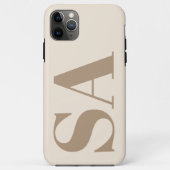 trendy Antique White with Monogram Case-Mate iPhone Hülle (Rückseite)