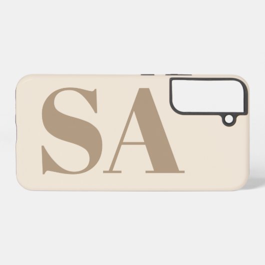 trendy Antique White with Monogram Case-Mate Samsung Galaxy Hülle (Rückseite (Horizontal))