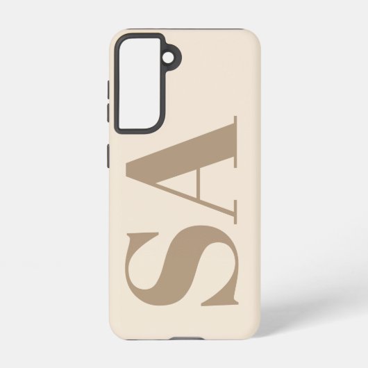 trendy Antique White with Monogram Case-Mate Samsung Galaxy Hülle (Rückseite)