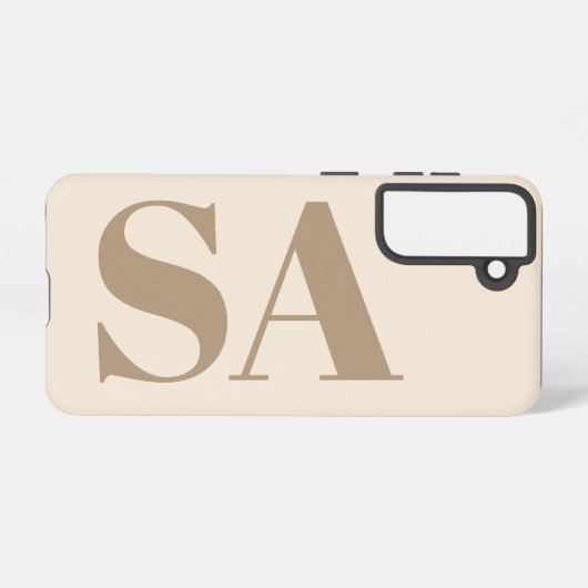 trendy Antique White with Monogram Case-Mate Samsung Galaxy Hülle (Rückseite (Horizontal))