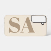 trendy Antique White with Monogram Case-Mate Samsung Galaxy Hülle (Rückseite (Horizontal))