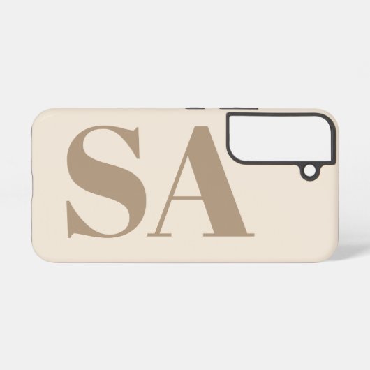 trendy Antique White with Monogram Case-Mate Samsung Galaxy Hülle (Rückseite (Horizontal))
