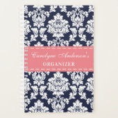 Trendy "any color" Chic Floral Damask Planer (Vorderseite)