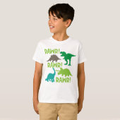 Trendy Apparel for Children; Dinosaur Print Kids T-Shirt (Vorne ganz)
