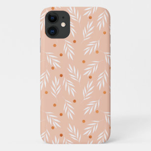 Trendy Apricot Pink Blumenmuster Blätter Case-Mate iPhone Hülle