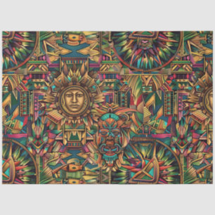 Trendy Aqua "Vibrant Historisches Emblem" Tissue P Seidenpapier