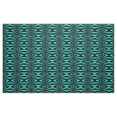 Trendy Aquamarin & Black Op Art Geometric Muster Stoff (Fat Quarter (45,7 x 55,9 cm))