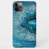 Trendy Aquamarin Blue Aqua Türkis Geode Rock Muste iPhone Hülle (Rückseite)