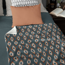 Trendy Aquamarin Blue Orange Dark Brown Gray Triba