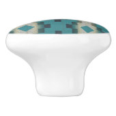 Trendy Aquamarin Blue Taupe Brown Beige Gran Café Keramikknauf (Seitenansicht)