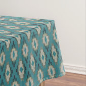 Trendy Aquamarin Blue Taupe Brown Beige Gran Café Tischdecke (Beispiel)