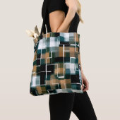 Trendy Aquamarin Brown Schwarz-weiß Kariert Tasche (Von Nahem)