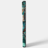 Trendy Aquamarin Butterfly Personalisierter Name Case-Mate iPhone Hülle (Rückseite / Links)